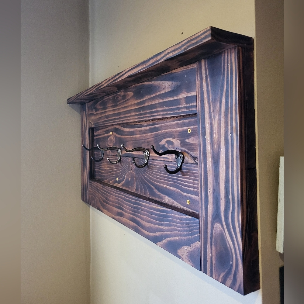 Handmade Wood Coat Rack